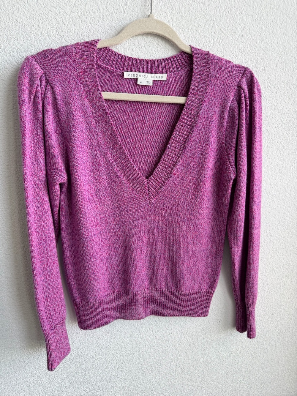 Veronica Beard V Neck Sweater XS Preppy Quiet Luxury